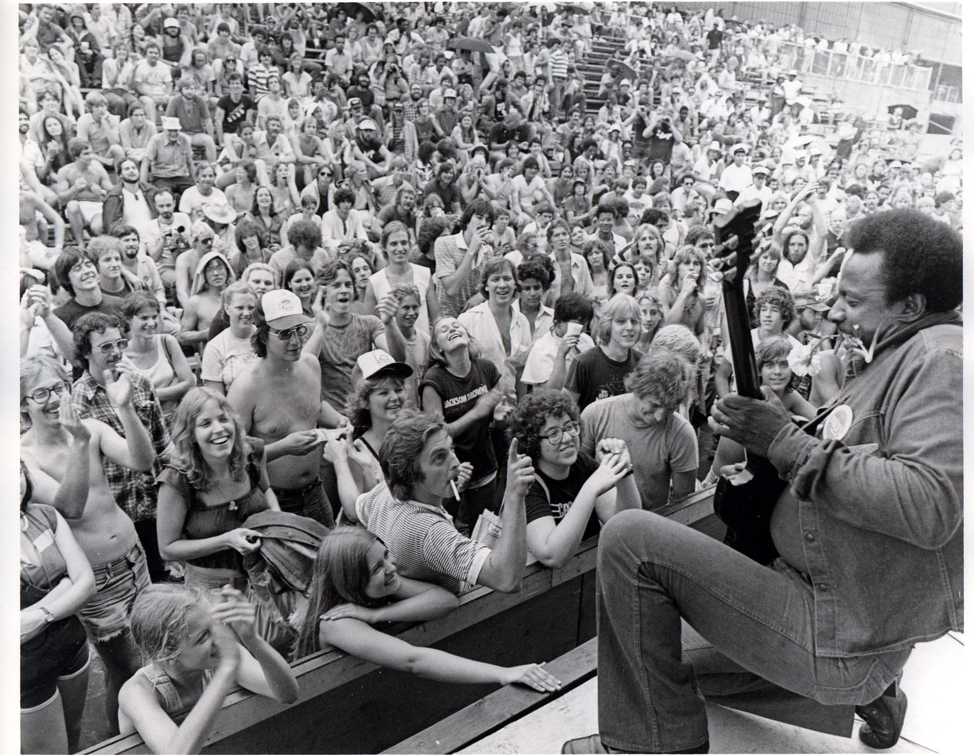 Lonnie Brooks at Chicagofest, 1981; Photo by Jim Quattrocki